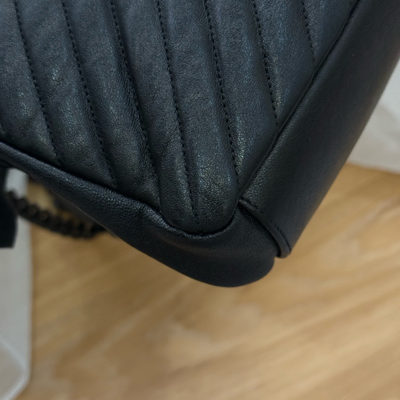 YSL COLLEGE 黑釦學院包-5