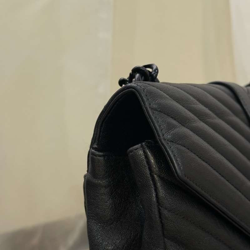 YSL COLLEGE 黑釦學院包-8