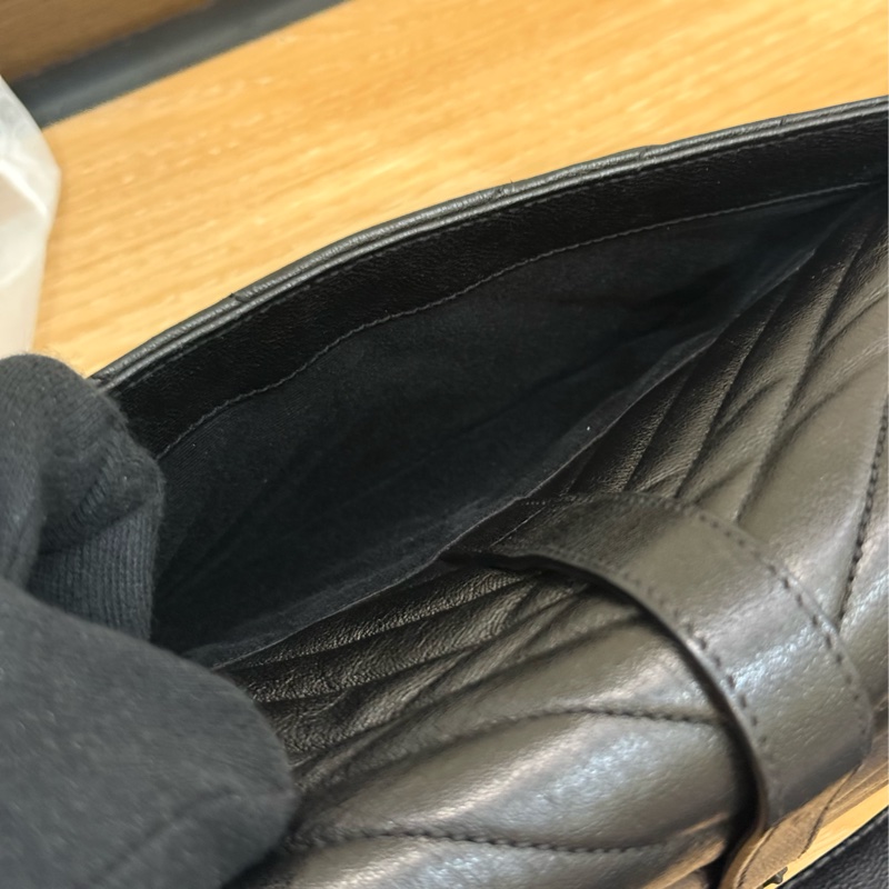 YSL COLLEGE 黑釦學院包-9