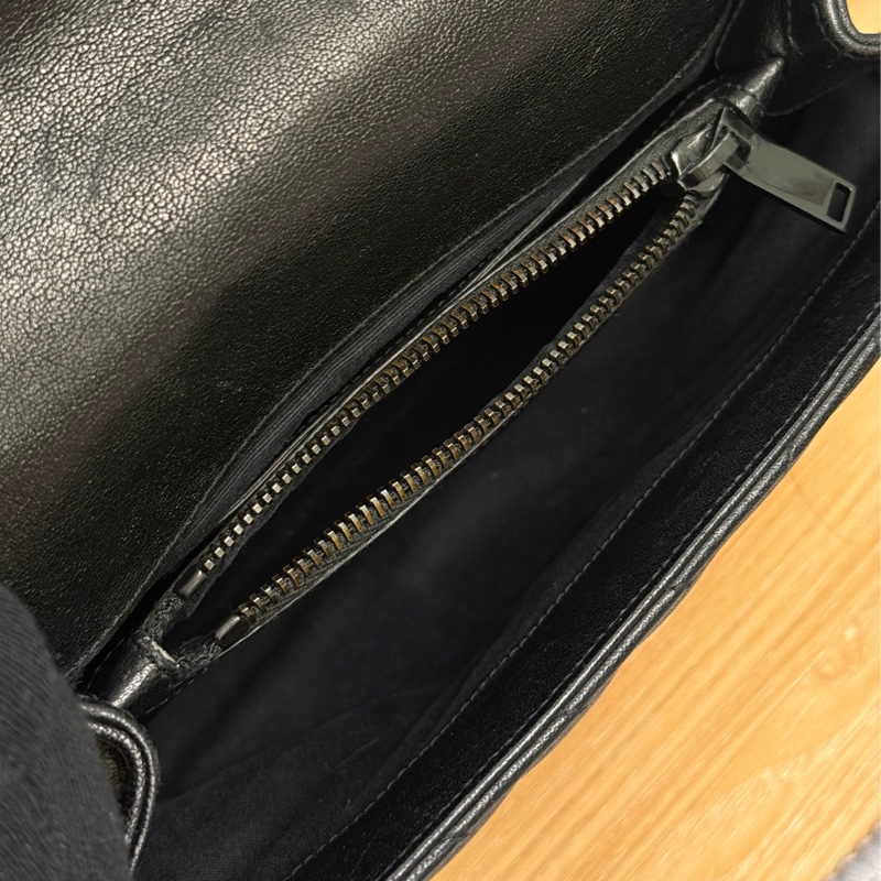 YSL COLLEGE 黑釦學院包-12