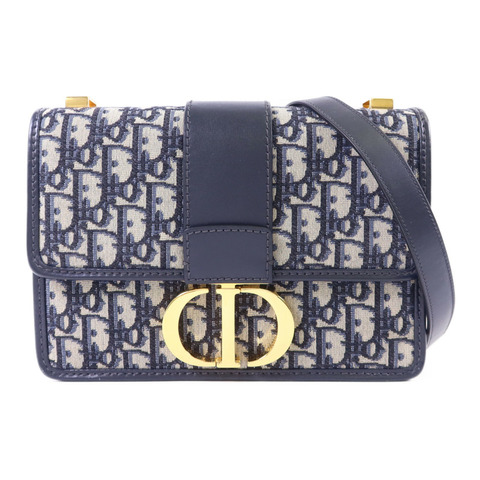 Dior 帆布Montaigne 30金扣肩背袋