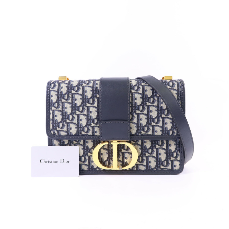 Dior 帆布Montaigne 30金扣肩背袋-9