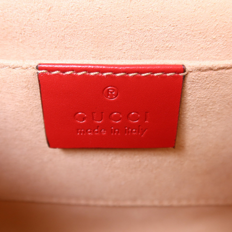 GUCCI 牛皮皮革Padlock GG金扣鏈帶肩背袋-7