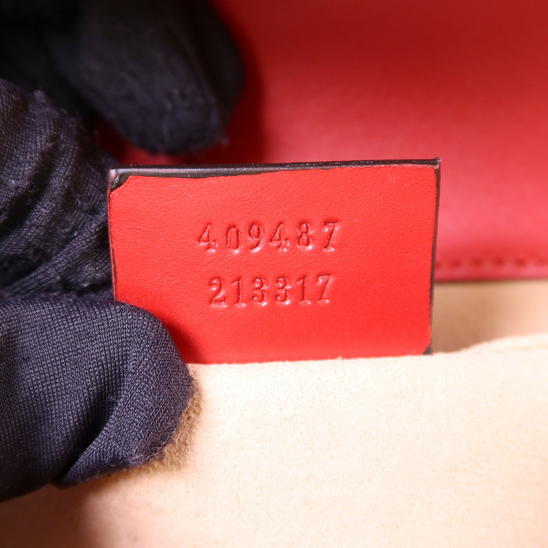 GUCCI 牛皮皮革Padlock GG金扣鏈帶肩背袋-8