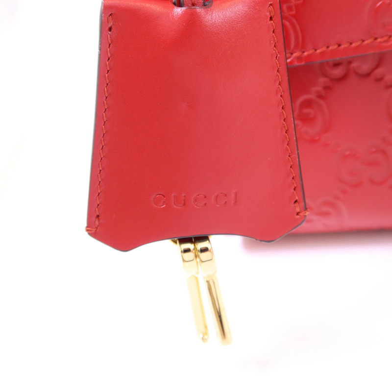 GUCCI 牛皮皮革Padlock GG金扣鏈帶肩背袋-12
