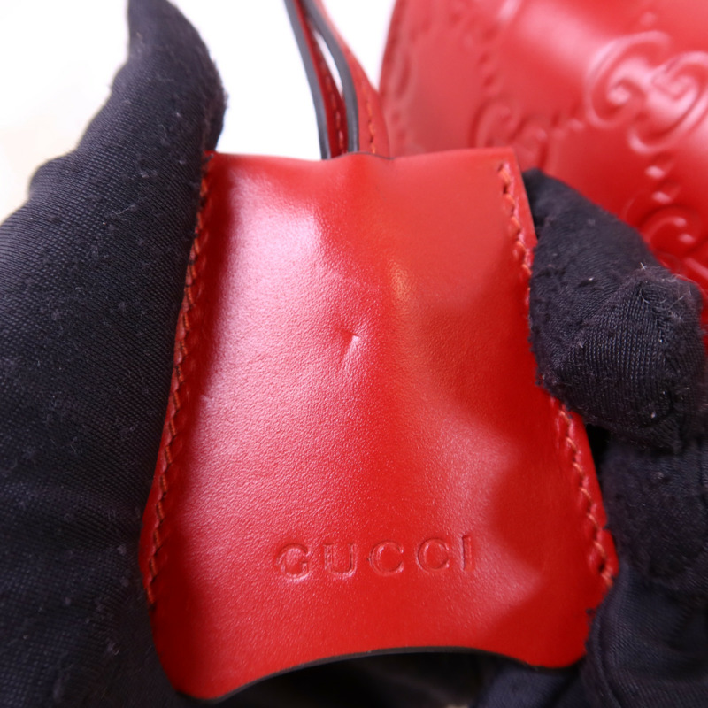 GUCCI 牛皮皮革Padlock GG金扣鏈帶肩背袋-17