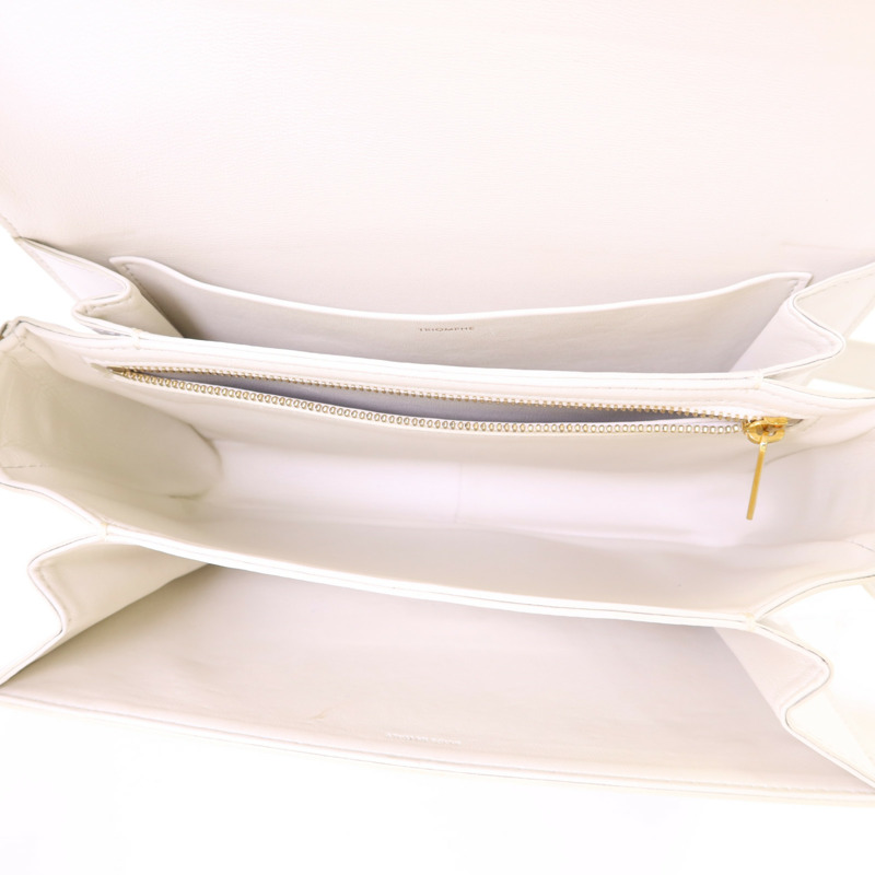 CELINE 牛皮皮革Teen Triomphe金扣肩背袋-5