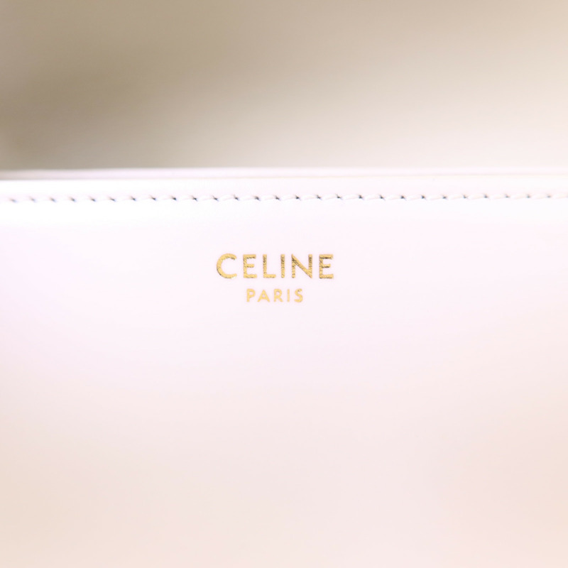 CELINE 牛皮皮革Teen Triomphe金扣肩背袋-6