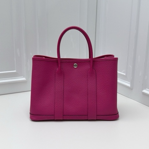 愛馬仕Hermes花園30手拎包，玫瑰紫色