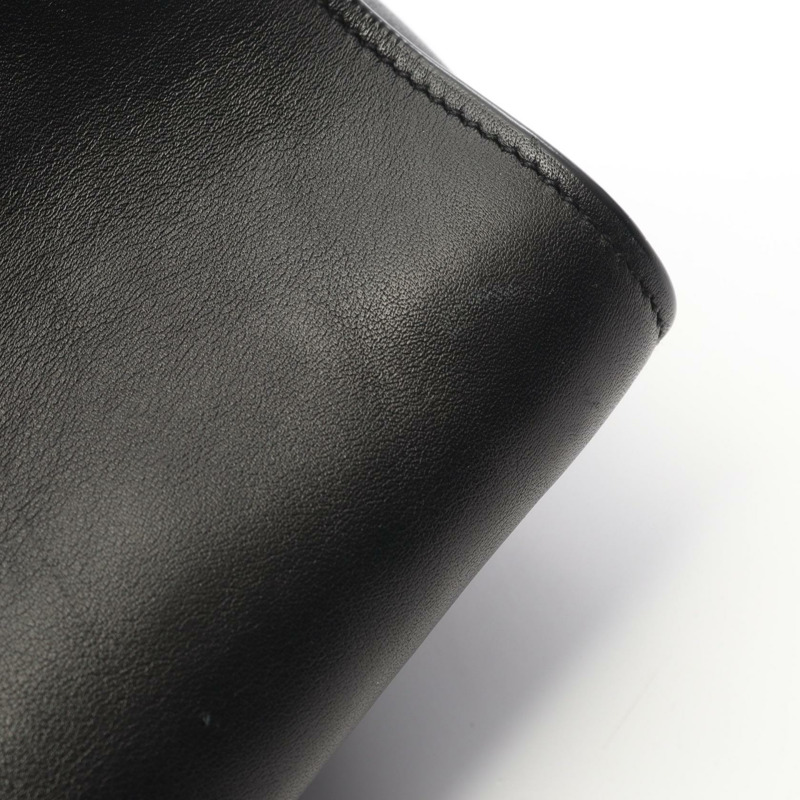 SAINT LAURENT PARIS Monogram Baby Cabas 肩斜背包，黑色皮革-8