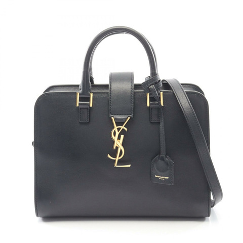 聖羅蘭 (SAINT LAURENT PARIS) Monogram Baby Cabas 單肩斜背包，海軍藍皮革