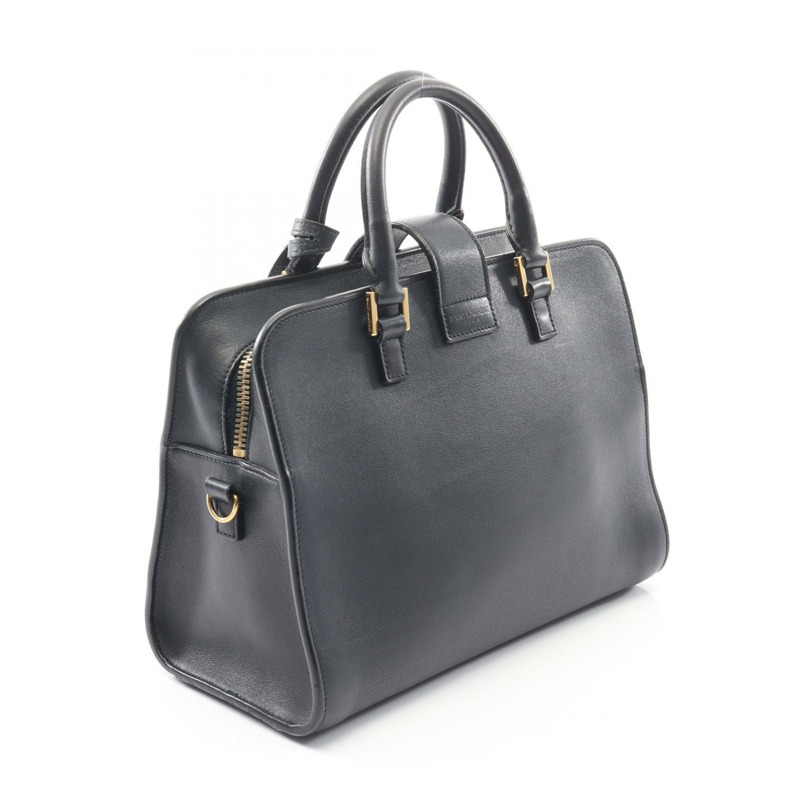 聖羅蘭 (SAINT LAURENT PARIS) Monogram Baby Cabas 單肩斜背包，海軍藍皮革-1