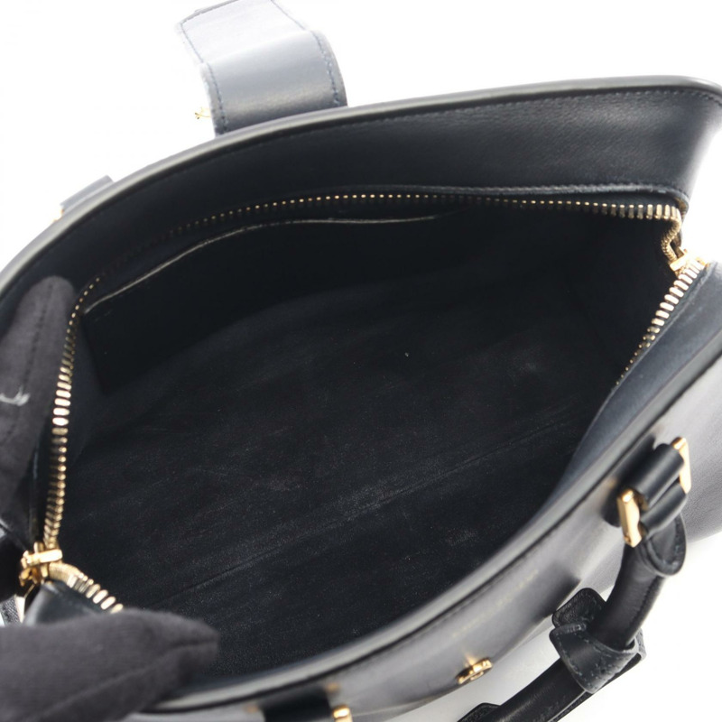 聖羅蘭 (SAINT LAURENT PARIS) Monogram Baby Cabas 單肩斜背包，海軍藍皮革-2
