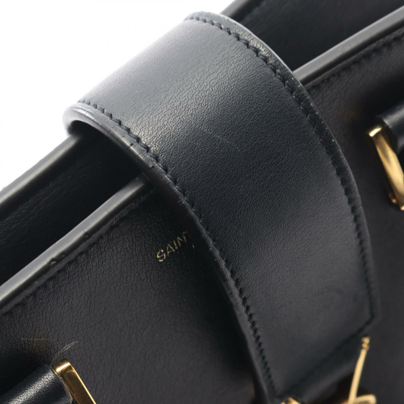 聖羅蘭 (SAINT LAURENT PARIS) Monogram Baby Cabas 單肩斜背包，海軍藍皮革-7