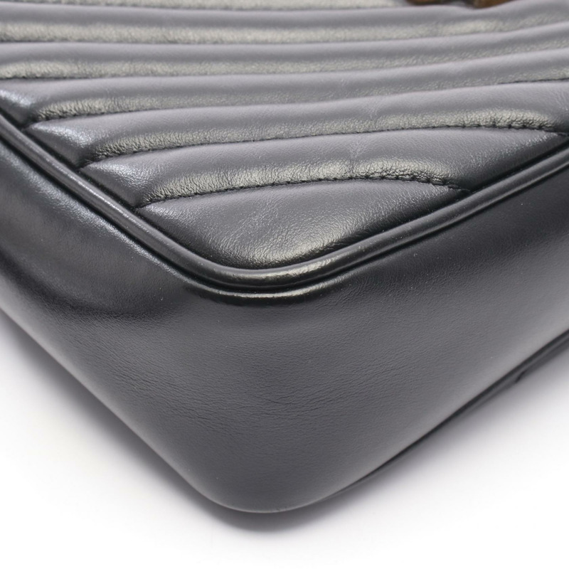 SAINT LAURENT PARIS LOU Monogram 相機斜背包 黑色皮革-5