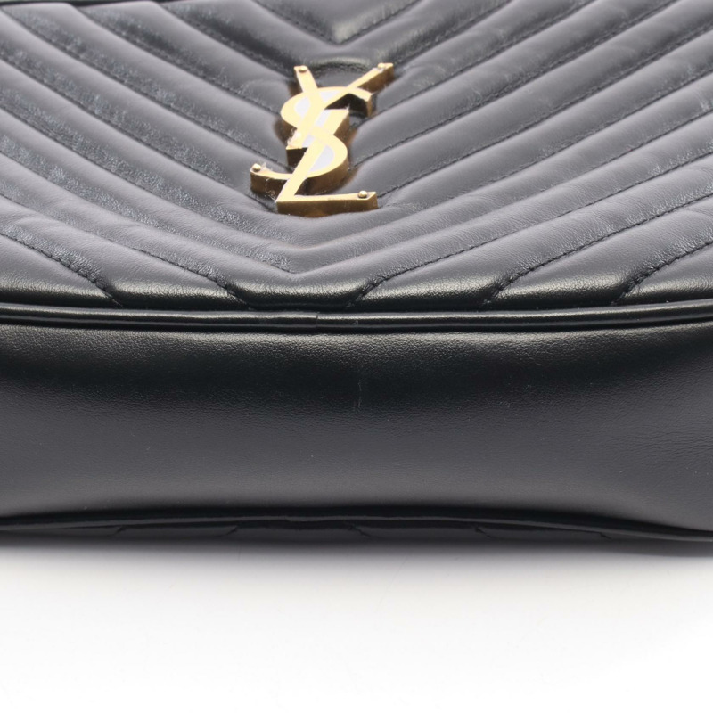 SAINT LAURENT PARIS LOU Monogram 相機斜背包 黑色皮革-6