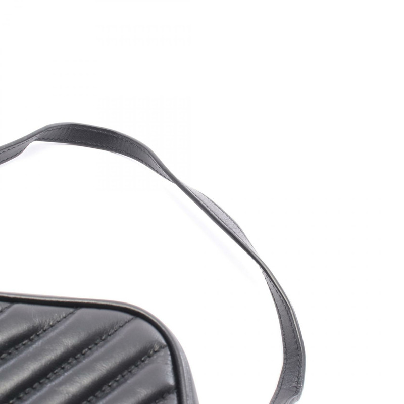 SAINT LAURENT PARIS LOU Monogram 相機斜背包 黑色皮革-7