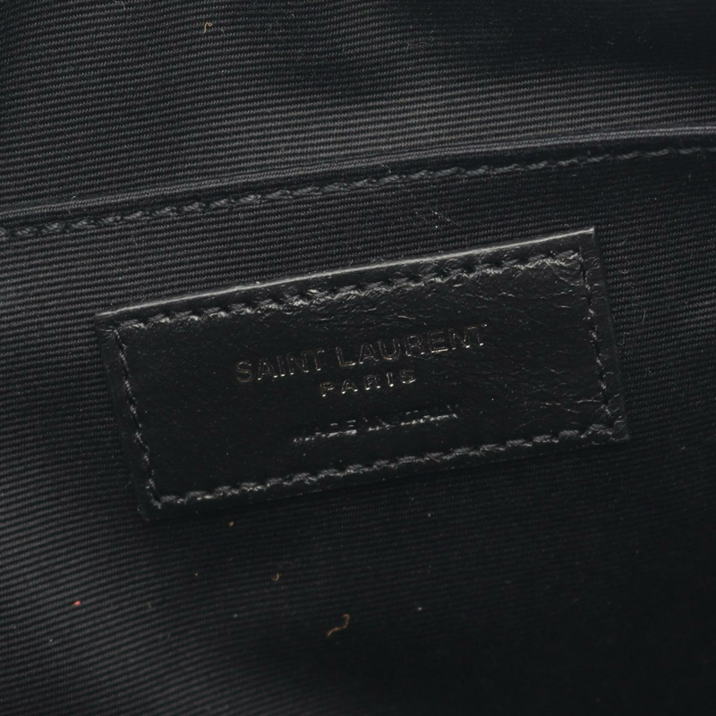 SAINT LAURENT PARIS LOU Monogram 相機斜背包 黑色皮革-3