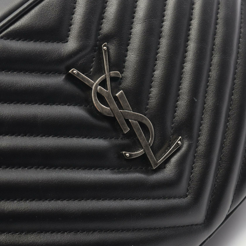 SAINT LAURENT PARIS LOU Monogram 相機斜背包 黑色皮革-4