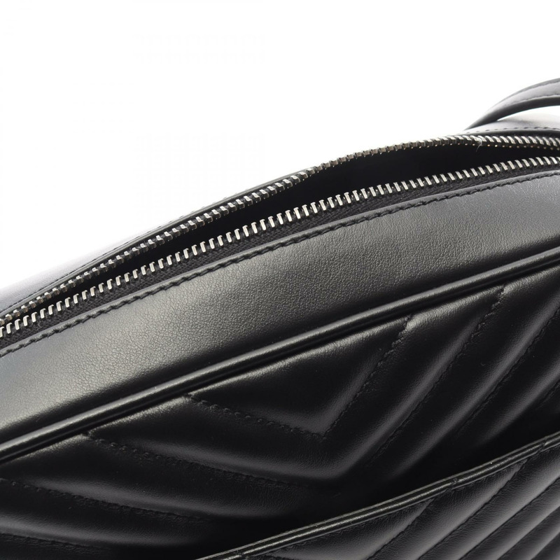 SAINT LAURENT PARIS LOU Monogram 相機斜背包 黑色皮革-6