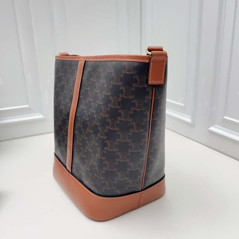 CELINE 賽琳 凱旋門老花水桶包 大號-1