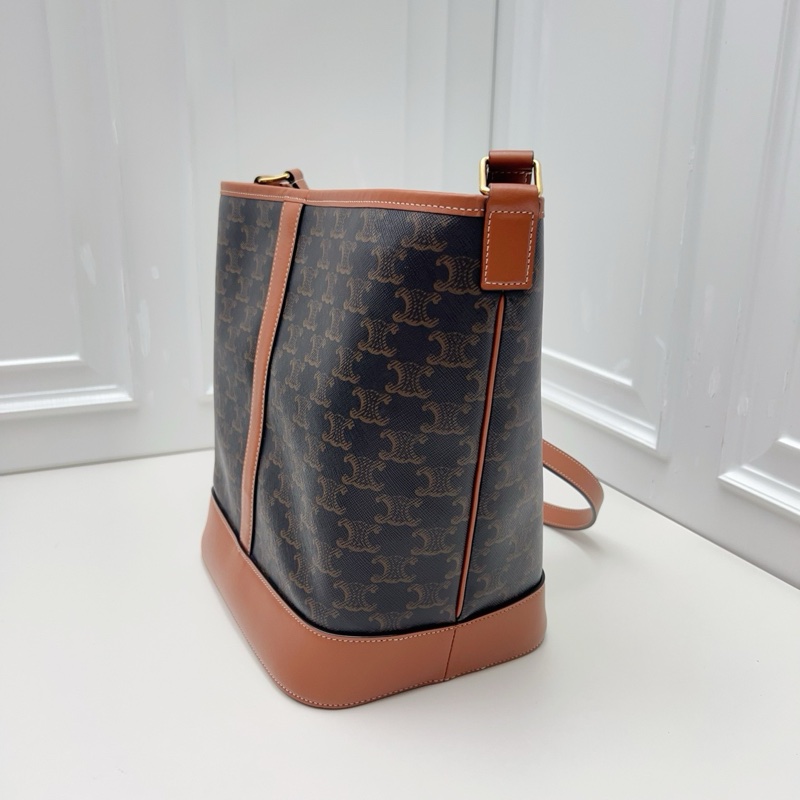 CELINE 賽琳 凱旋門老花水桶包 大號-2