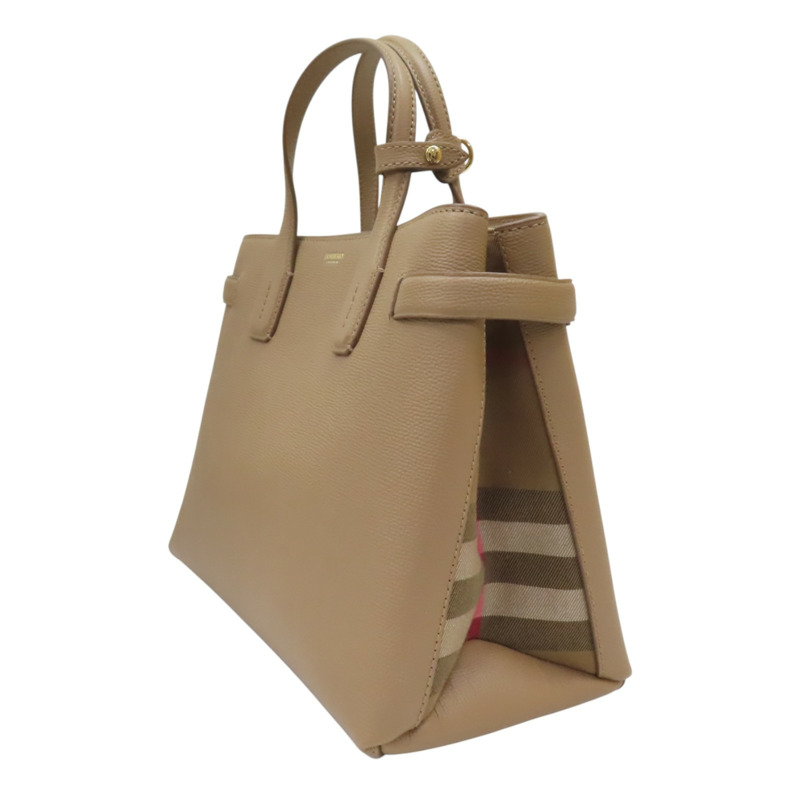 淺褐色 牛皮 Banner 兩用包【BURBERRY 巴寶莉】 8068550-2