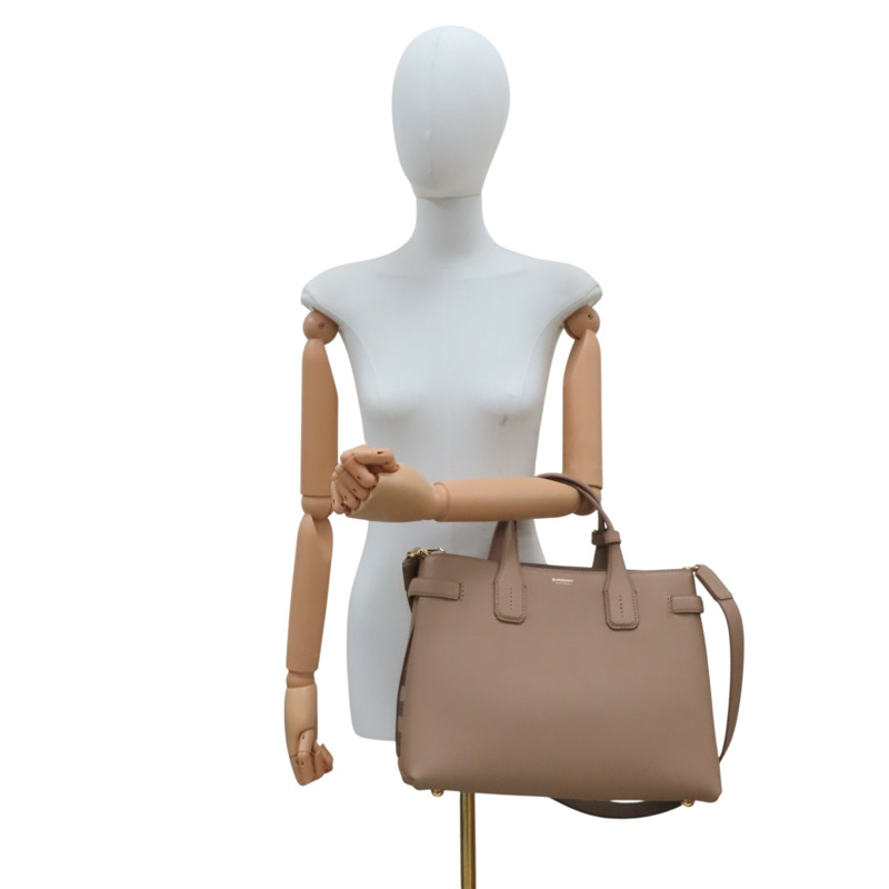 淺褐色 牛皮 Banner 兩用包【BURBERRY 巴寶莉】 8068550-11