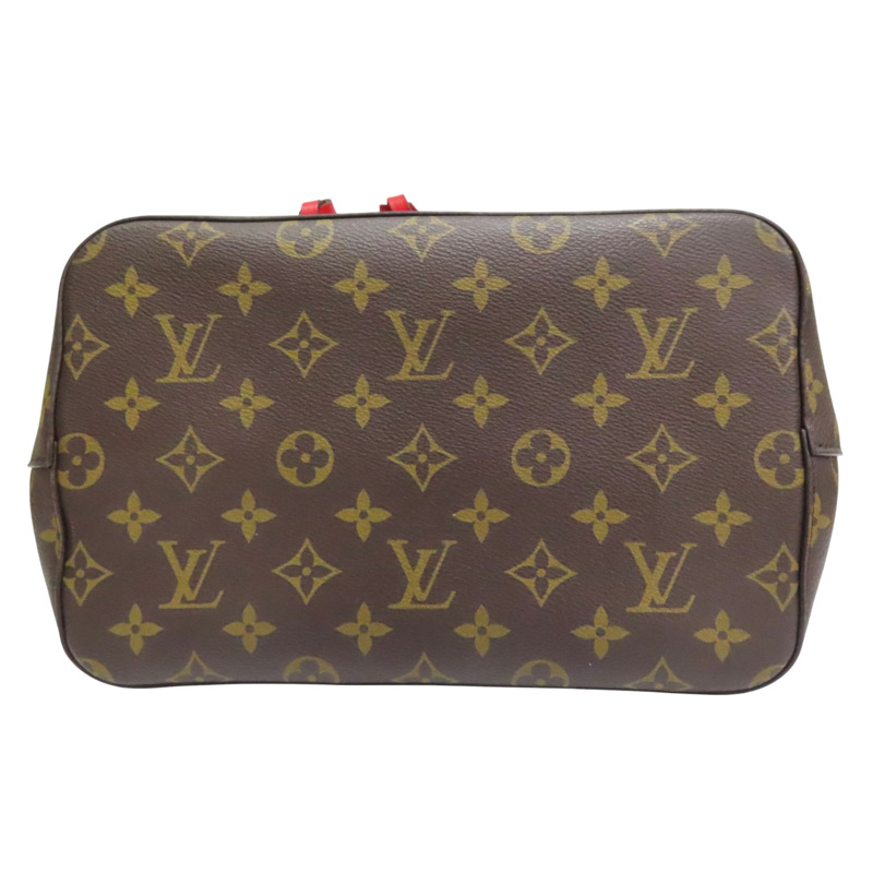 棕色 原花 帆布 紅色牛皮 NeoNoe MM 水桶包 肩背包【LOUIS VUITTON LV 路易威登】 M44021-3