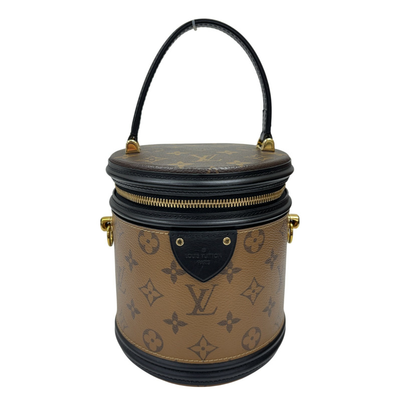 棕色 原花 Reverse 帆布 Cannes 手提包【LOUIS VUITTON LV 路易威登】 M43986-0