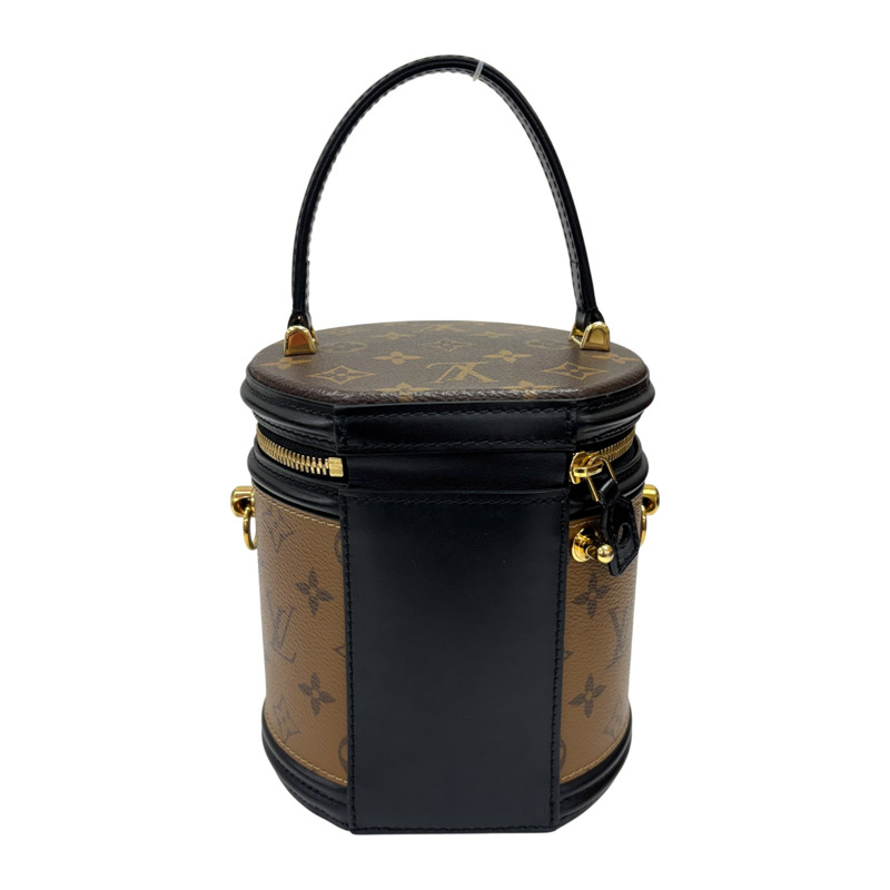 棕色 原花 Reverse 帆布 Cannes 手提包【LOUIS VUITTON LV 路易威登】 M43986-2