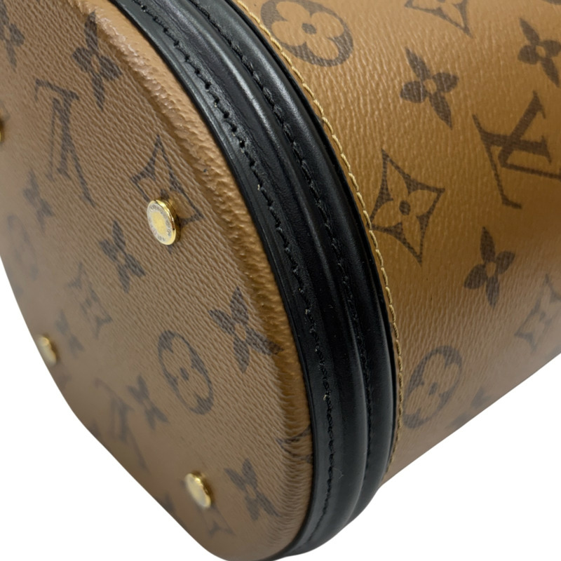 棕色 原花 Reverse 帆布 Cannes 手提包【LOUIS VUITTON LV 路易威登】 M43986-4