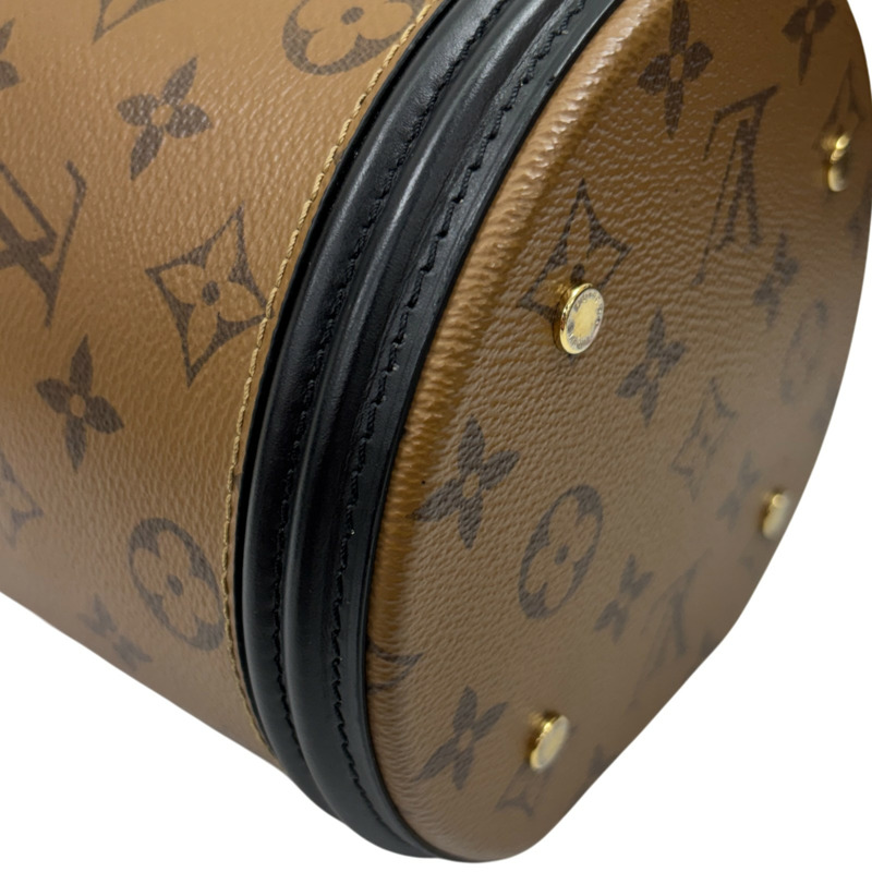 棕色 原花 Reverse 帆布 Cannes 手提包【LOUIS VUITTON LV 路易威登】 M43986-5