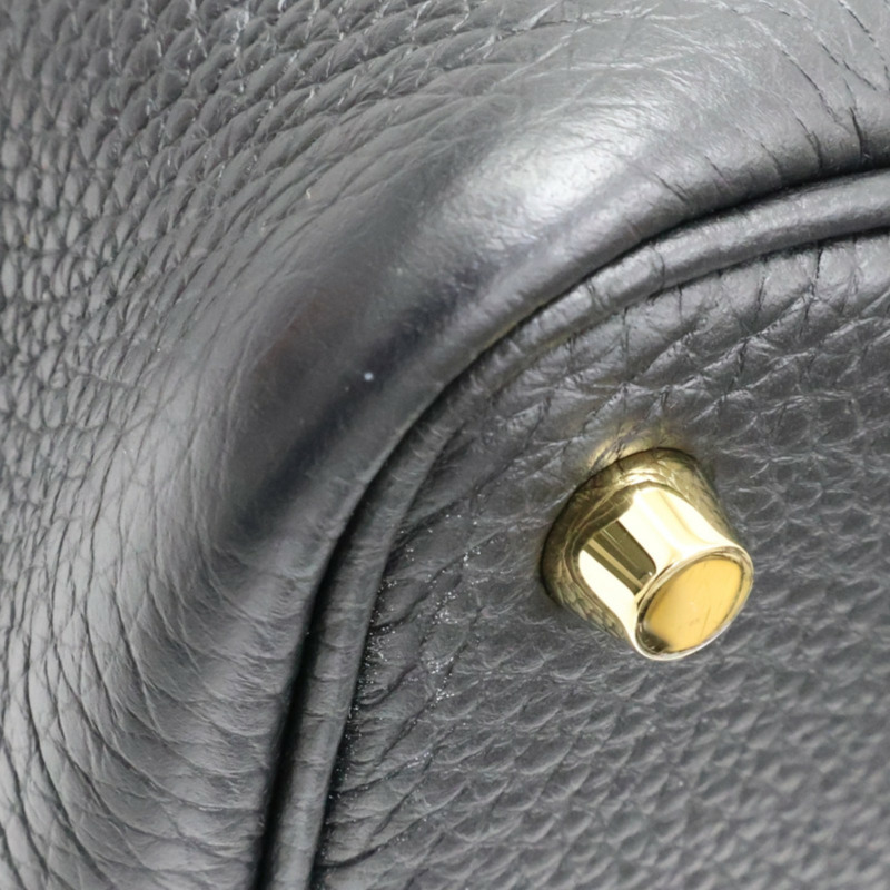 黑色 Taurillon牛皮 Picotin Lock 18 手提包 B刻 金釦【HERMES 愛馬仕】 H056289CC89-11