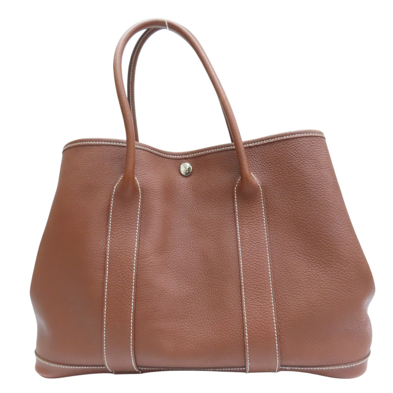 棕色 Negonda牛皮 Garden Party 36 手提包 口K刻【HERMES 愛馬仕】 H051568CK-1