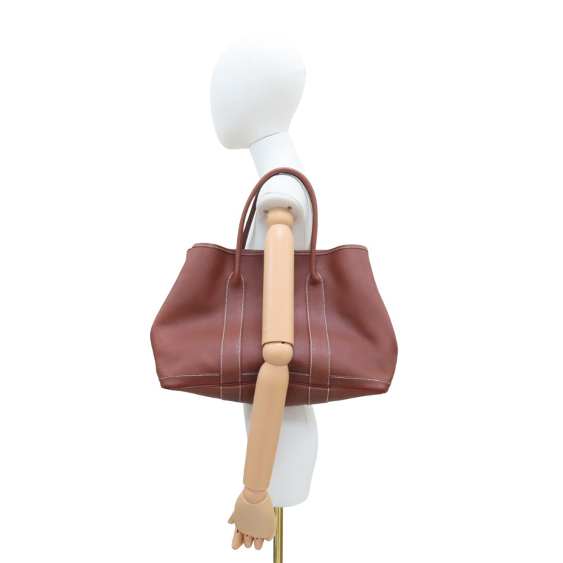 棕色 Negonda牛皮 Garden Party 36 手提包 口K刻【HERMES 愛馬仕】 H051568CK-8