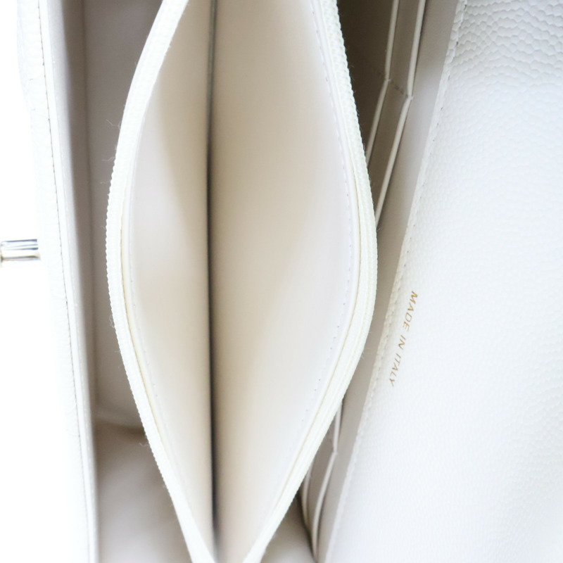 米白色 荔枝紋牛皮 WOC鏈帶 肩背包 金扣【CHANEL 香奈兒】 AP4402-5