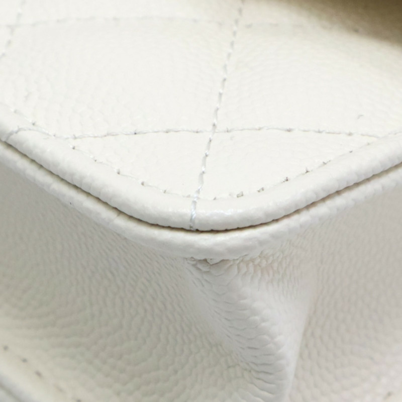 米白色 荔枝紋牛皮 WOC鏈帶 肩背包 金扣【CHANEL 香奈兒】 AP4402-11