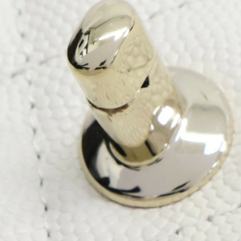 米白色 荔枝紋牛皮 WOC鏈帶 肩背包 金扣【CHANEL 香奈兒】 AP4402-14