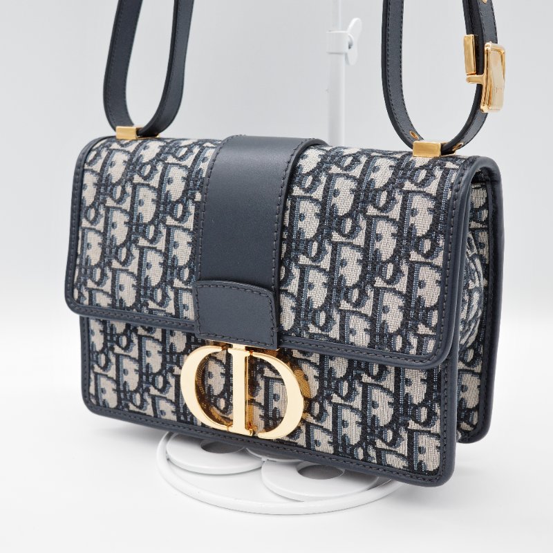 Dior迪奧30 Montaigne 蒙田 藍色老花 帆布 肩背包 斜背包 蒙田包-3