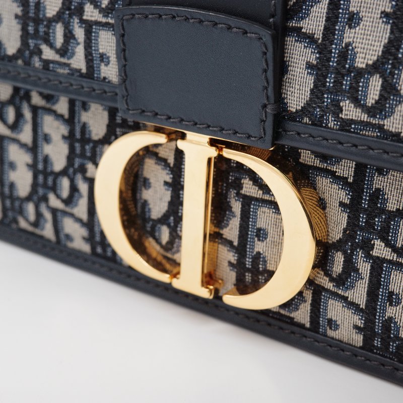 Dior迪奧30 Montaigne 蒙田 藍色老花 帆布 肩背包 斜背包 蒙田包-11