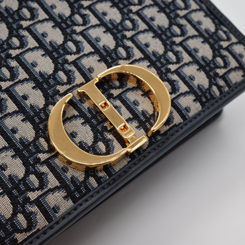 Dior迪奧30 Montaigne 蒙田 藍色老花 帆布 肩背包 斜背包 蒙田包-15