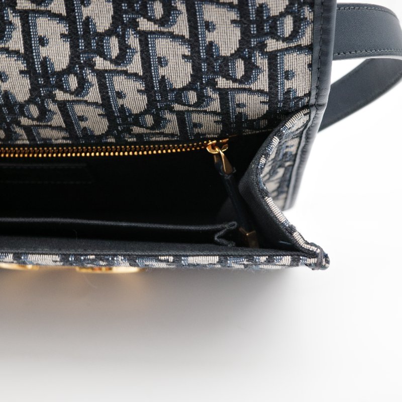 Dior迪奧30 Montaigne 蒙田 藍色老花 帆布 肩背包 斜背包 蒙田包-16