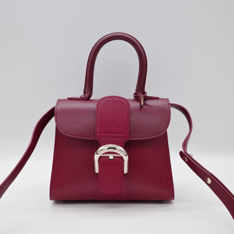 Delvaux德爾沃 Brillant Box 紅色 小牛皮 迷你手提包 肩背包-1