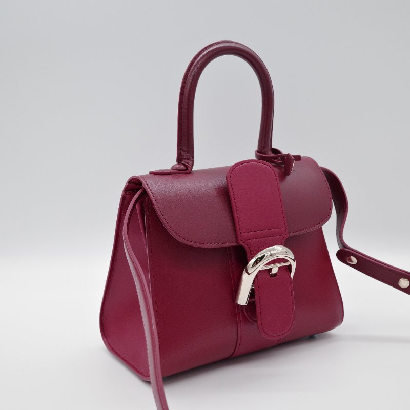 Delvaux德爾沃 Brillant Box 紅色 小牛皮 迷你手提包 肩背包-3