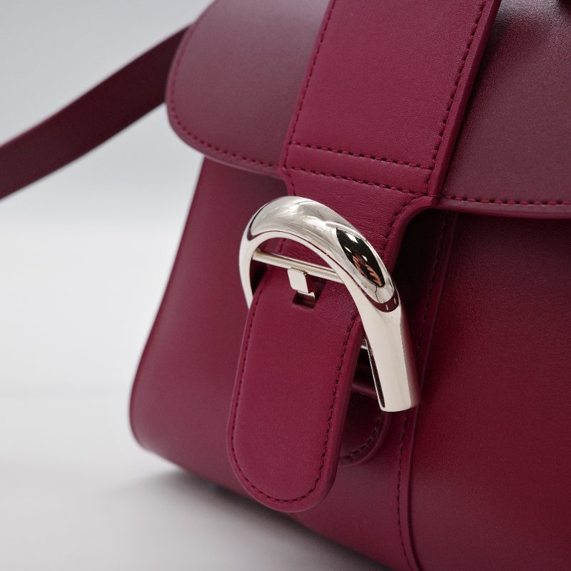 Delvaux德爾沃 Brillant Box 紅色 小牛皮 迷你手提包 肩背包-6