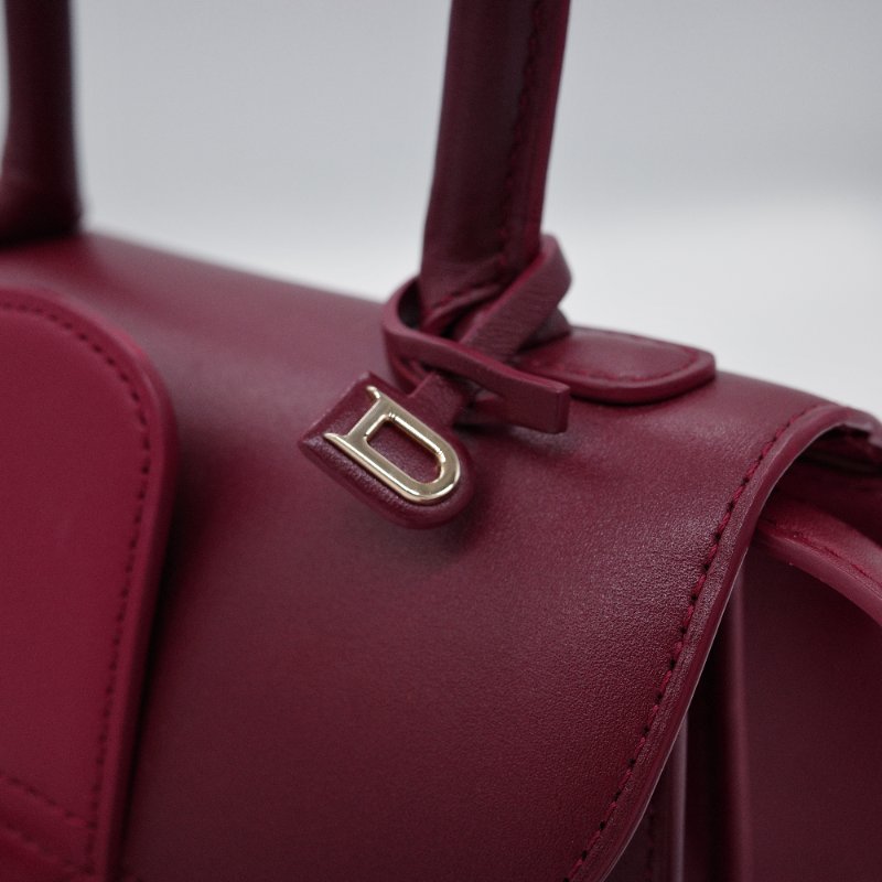 Delvaux德爾沃 Brillant Box 紅色 小牛皮 迷你手提包 肩背包-7