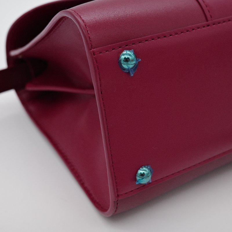 Delvaux德爾沃 Brillant Box 紅色 小牛皮 迷你手提包 肩背包-9