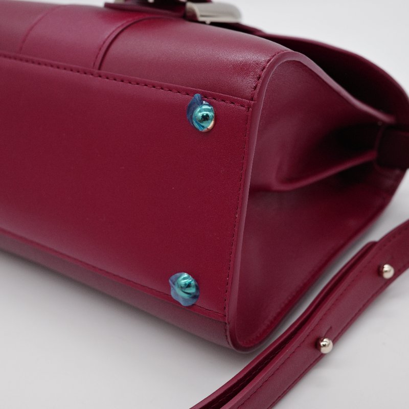 Delvaux德爾沃 Brillant Box 紅色 小牛皮 迷你手提包 肩背包-10