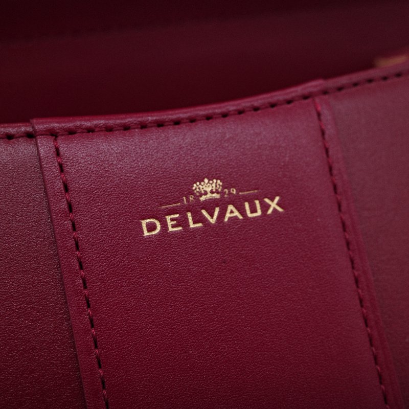 Delvaux德爾沃 Brillant Box 紅色 小牛皮 迷你手提包 肩背包-11